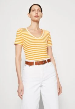 Marc O'Polo Short Sleeve V Neck - T-Shirt Print - Multi/Faded Marigold -Marc O'Polo f1aea4c22a7248958662ad5253b7d131