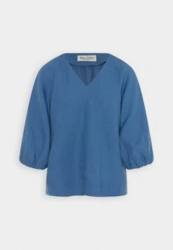 Marc O'Polo Short Sleeve Feminine Shape V Neck - Blouse - Summer Sky -Marc O'Polo f21d07b2bb734b87a68282586621463a