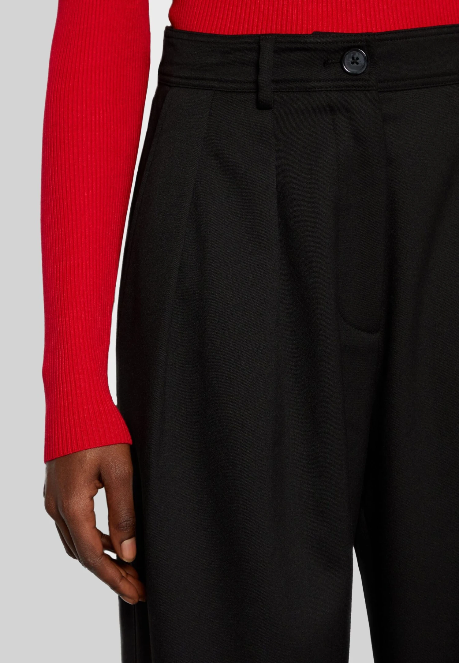 Marc O'Polo Pants Menswear Inspired Pleated High Rise - Broek - Black 8 Marc O'Polo Pants Menswear Inspired Pleated High Rise - Broek - Black - Afbeelding 6