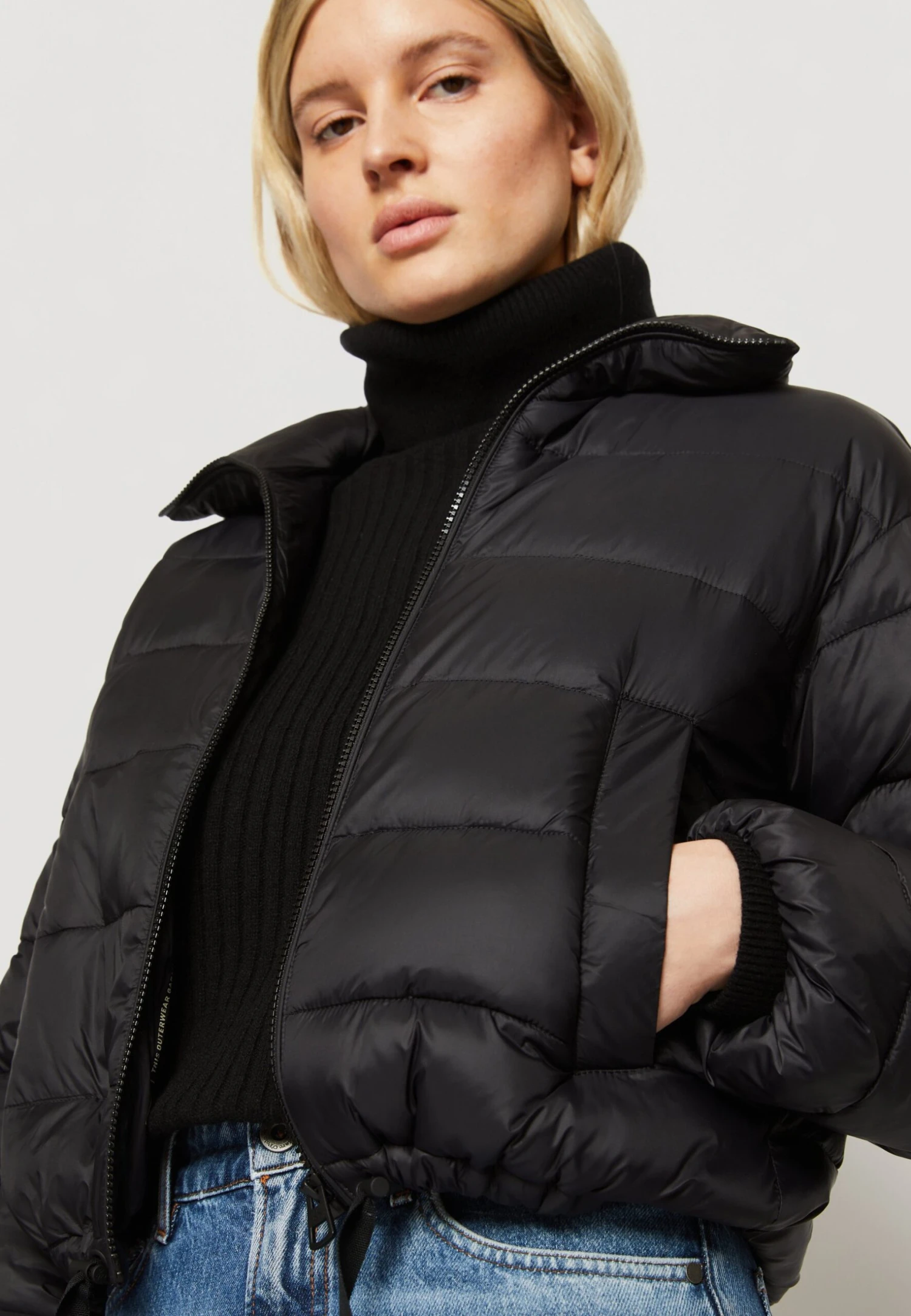 Marc O'Polo Jacket Stand Up Collar Drawstring Hem - Winterjas - Black 9 Marc O'Polo Jacket Stand Up Collar Drawstring Hem - Winterjas - Black - Afbeelding 7