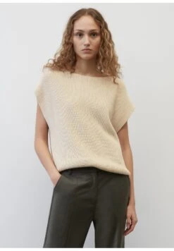 Marc O'Polo Ärmelloser Aus Reinem - T-Shirt Basic - Chalky Sand