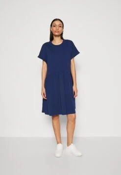 Marc O'Polo DENIM Dress T Shirt Style Heavy Ruffles - Jerseyjurk - Admiral