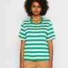 Marc O'Polo DENIM Shortsleeve Roundneck Wide Sleeves Striped - T-Shirt Print - Multi/Amazon Green -Marc O'Polo fcc7aad488b046feae8ddb5697e26a4f